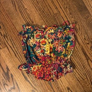 Anthropologie Floral Tube Top